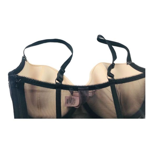 2067 Victoria Secret 34D Cami Chemise Dress Lingerie Push Up Bra Lace Bows - Picture 6 of 6